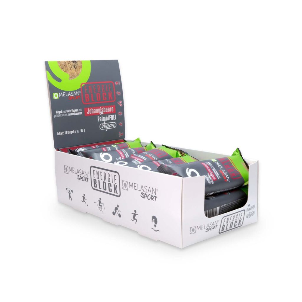 Melasan Energieblock Johannisbeere 18 x Haferflockenriegel