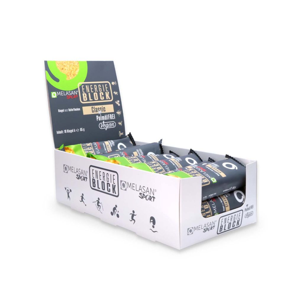 Melasan Energieblock Classic 18 x Haferflockenriegel
