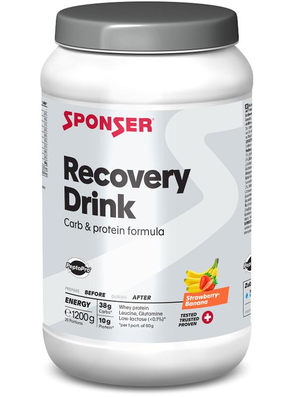 SPONSER Recovery Drink Instantpulver Erdbeer/Banane, 1.200g Dose