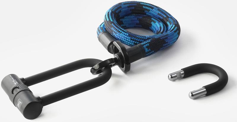 Texlock Bügelschloss mit Textilseil eyelet 80 U/X-lock S morpho blue