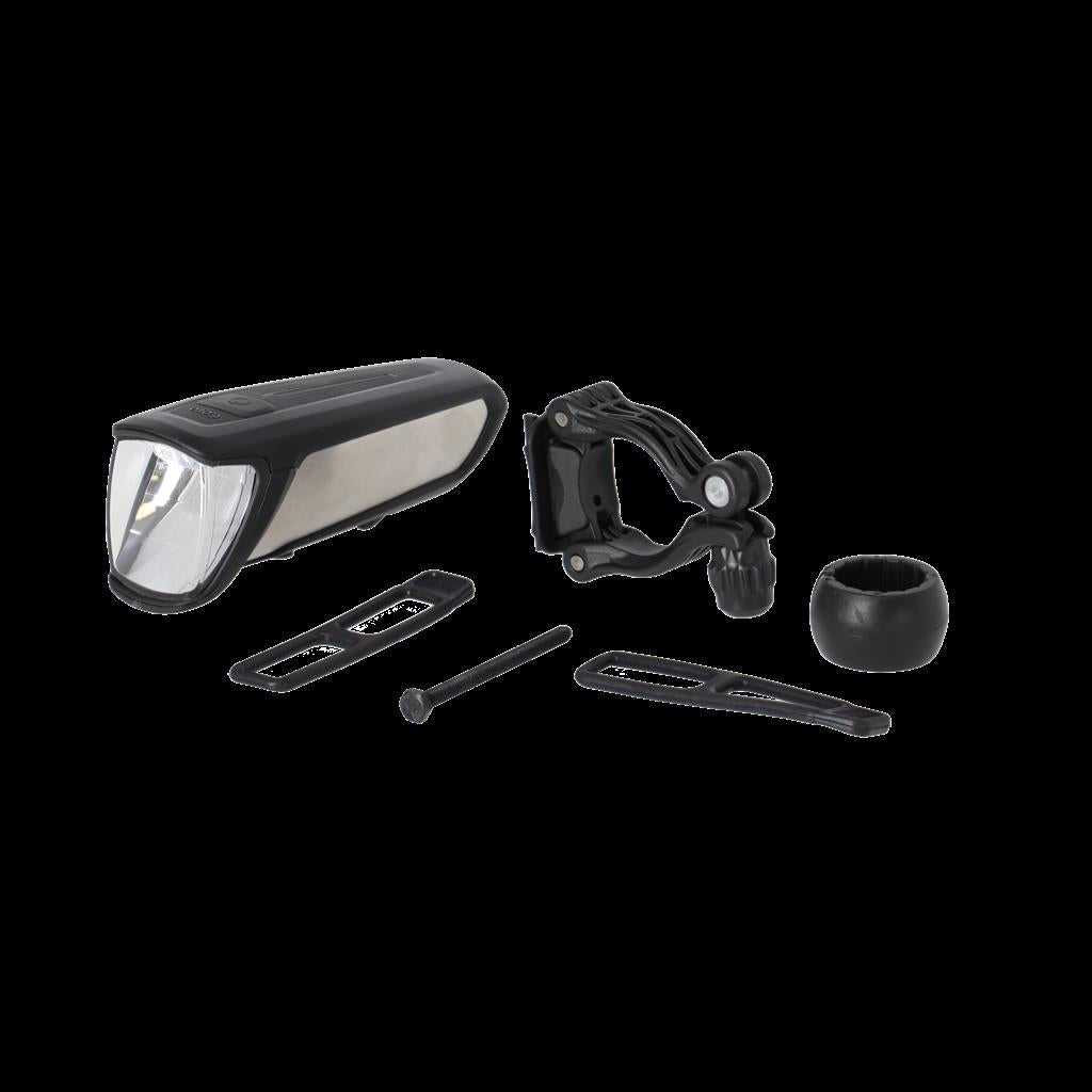 Busch & Müller Core 2/Ixxi, silber, mit Halter LED-Akku-Beleuchtungsset b&m Ixon