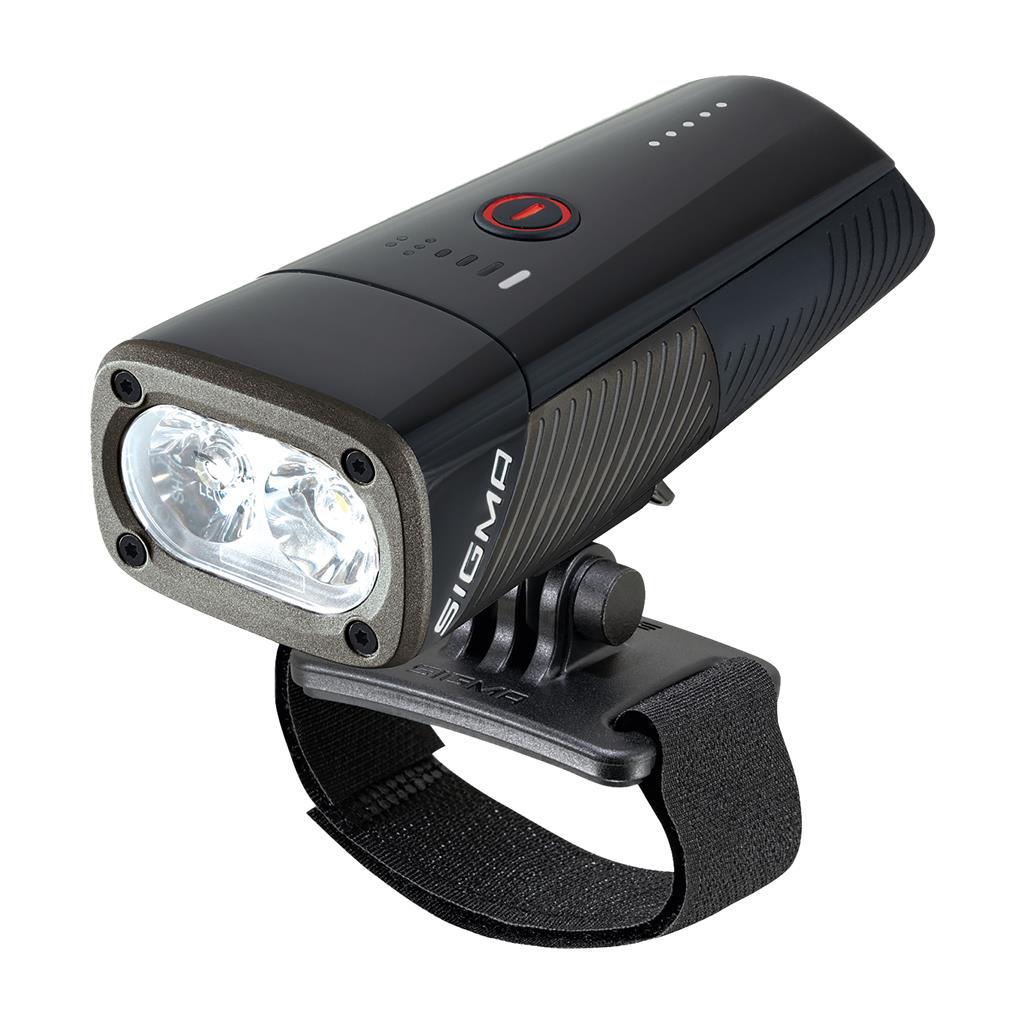 Sigma schwarz, mit Universalhalterung LED-Helmleuchte SIGMA Buster 1600 HL