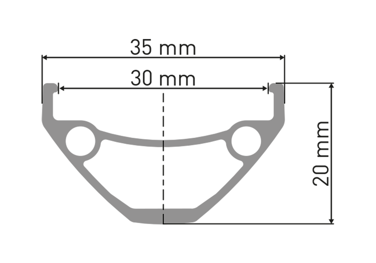 DT Swiss 27,5", sw, 28 Loch, 584-30, VL 6,5mm Felge DT Swiss E 593