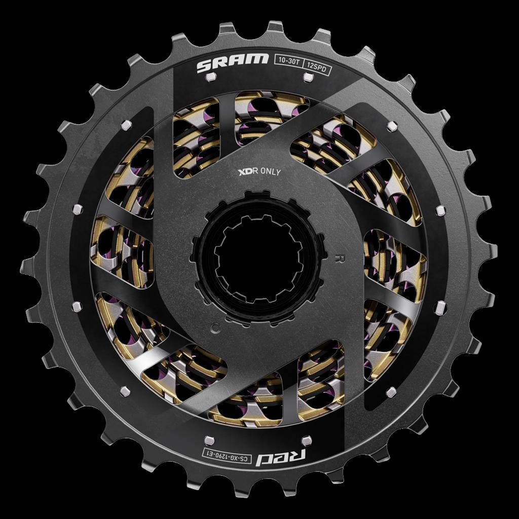 Sram 12-fach, 10-33 Zähne, XDR-Body, rainbow Zahnkranz-Kassette SRAM XG-1290 E1