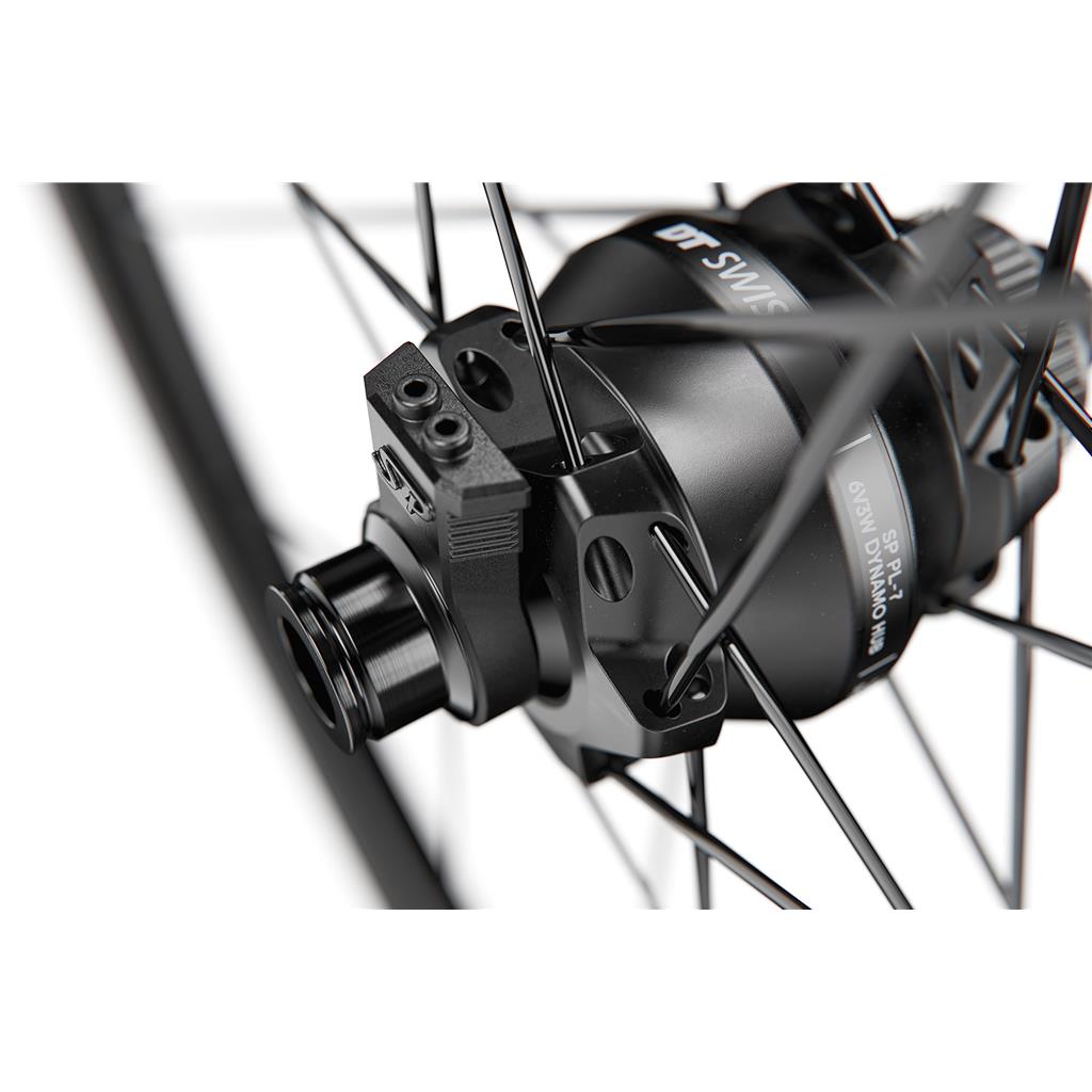 DT Swiss 28", Alu, CL, sw,100/12mm TA Dynamo-Na VR DT Swiss G1800Spline 25 DB DYN 28"