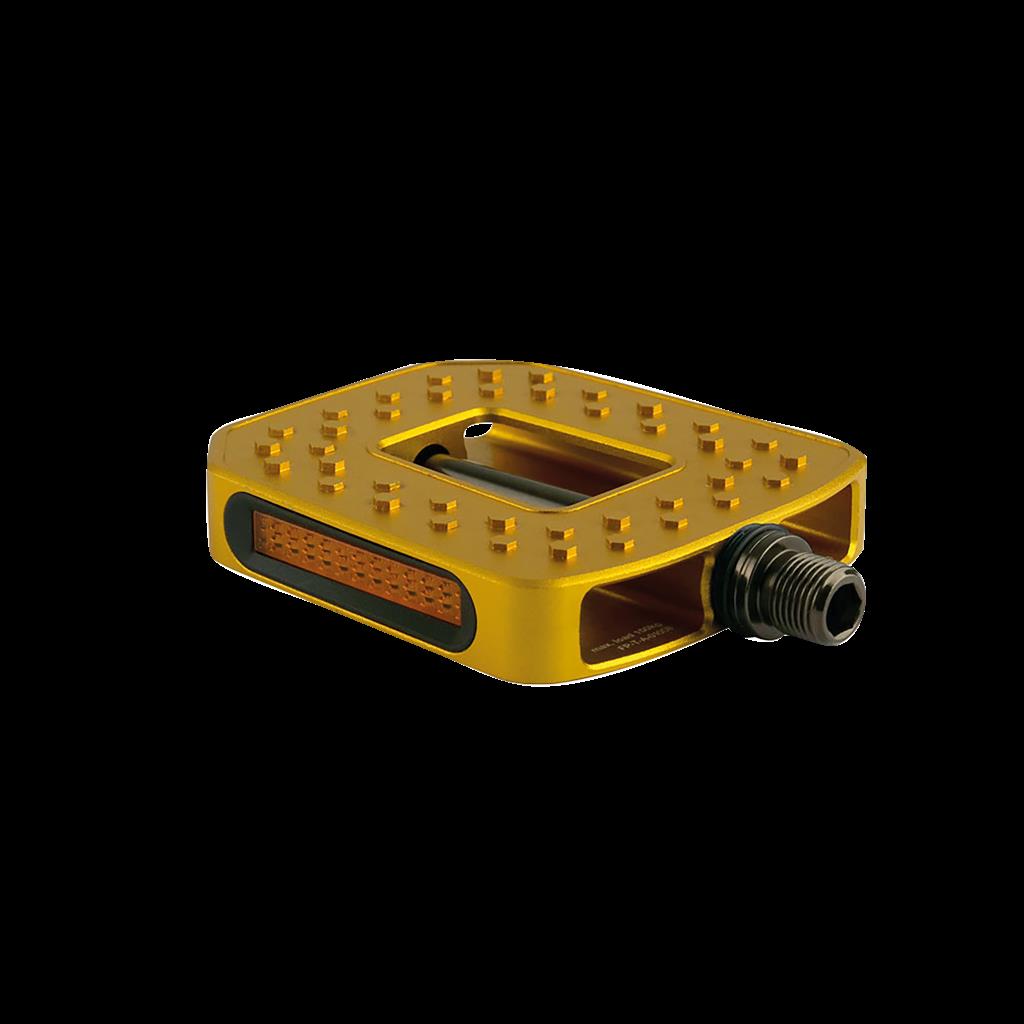 BySchulz gold, 9/16" Achse Plattformpedal bySchulz M.2 View CNC