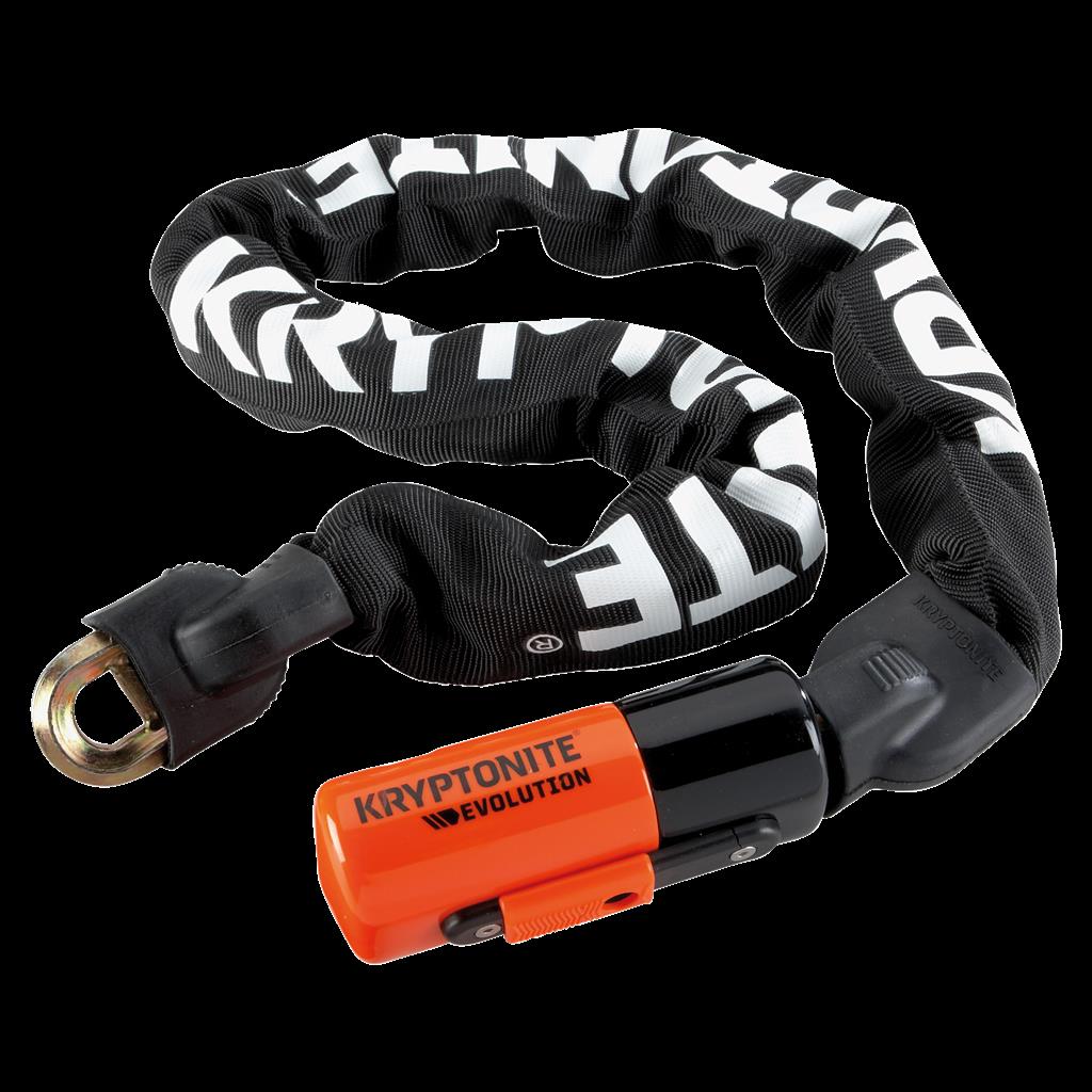 Kryptonite Länge 90cm,Ø10mm,sw,3 Schlüssel,1 LED Kettenschloss Kryptonite Evolution1090