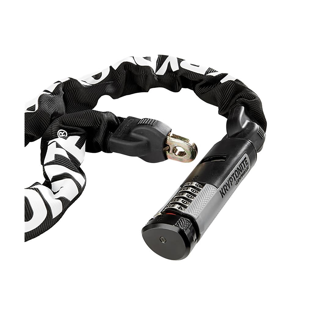 Kryptonite Länge 90cm,Ø9,5mm,sw,Zahlenschloss Kettenschloss Krypton.KryptoLok990 Combo
