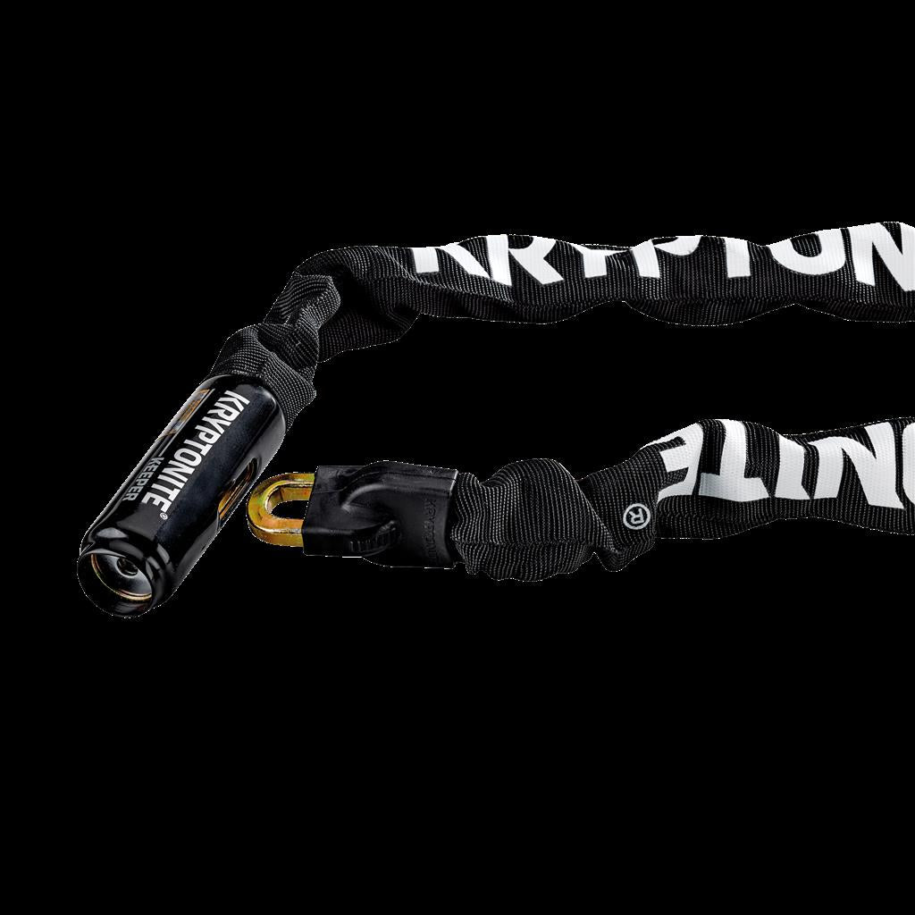 Kryptonite Länge 120cm,Ø7mm,schwarz,2 Schlüssel Kettenschloss Kryptonite Keeper 712