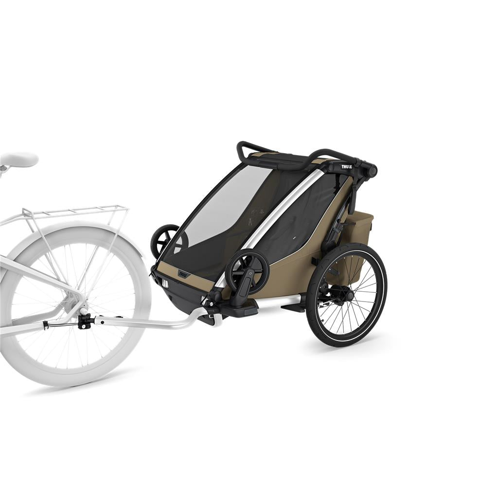 Thule Double, Faded Khaki Kinderanhänger Thule Chariot Cross 2