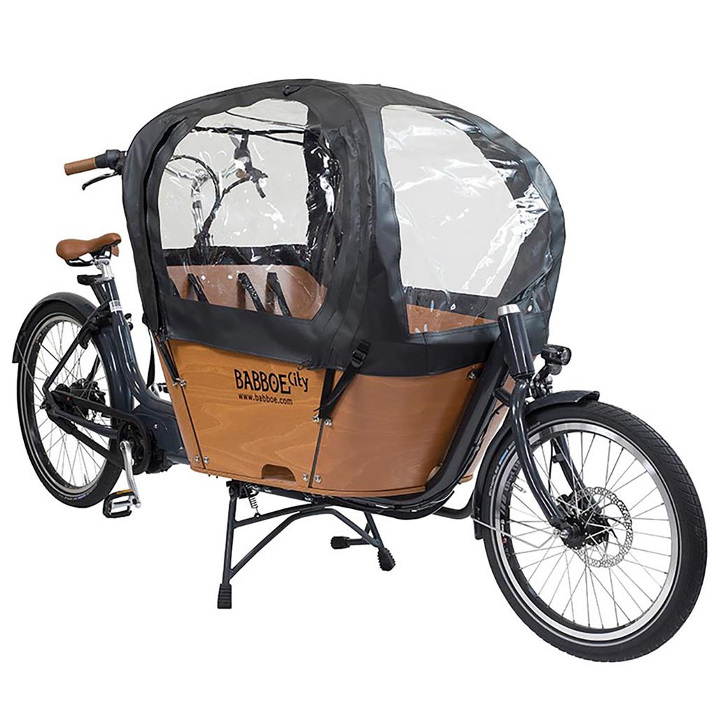 Babboe schwarz, für City, PVC Regenverdeck Babboe