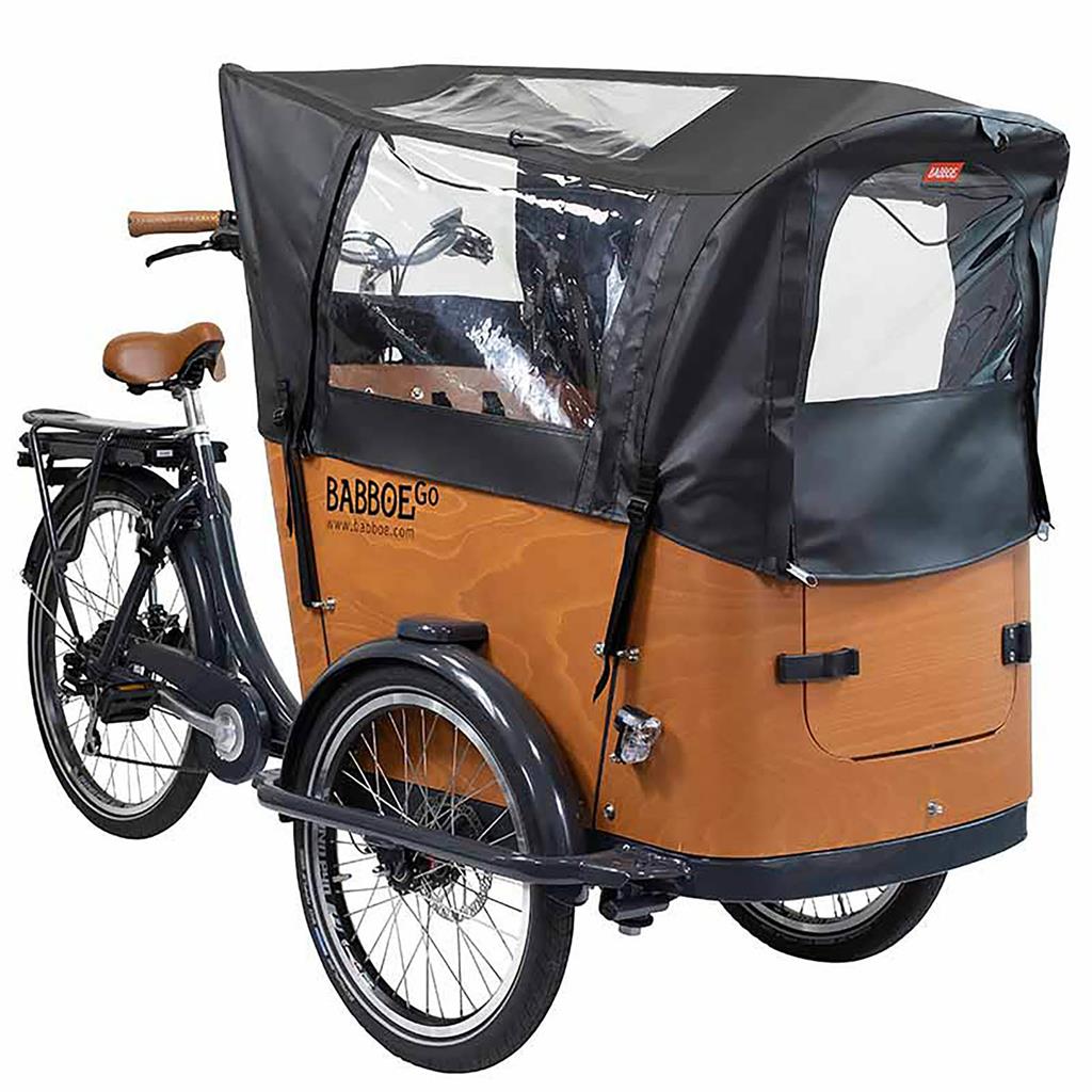 Babboe schwarz, für Go, PVC Regenverdeck Babboe