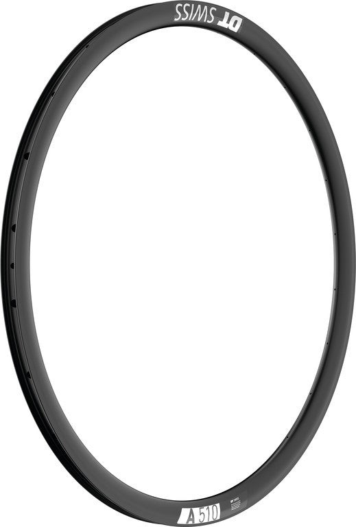 DT Swiss 28", schwarz, 28 Loch, 622-20, VL 6,5mm Felge DT Swiss A 510 DB