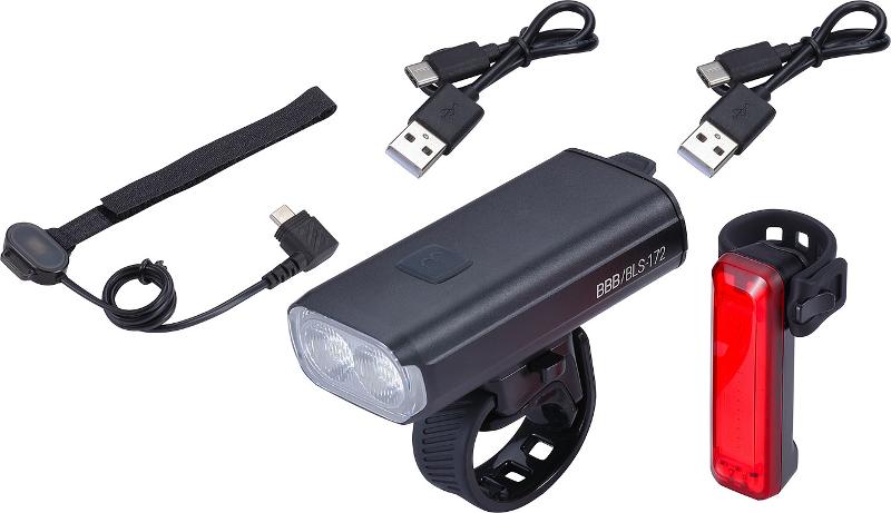 BBB Akku Lichtset StrikeDuo Combo 1600 BLS-175 inkl. Signal II Rücklicht, schwarz