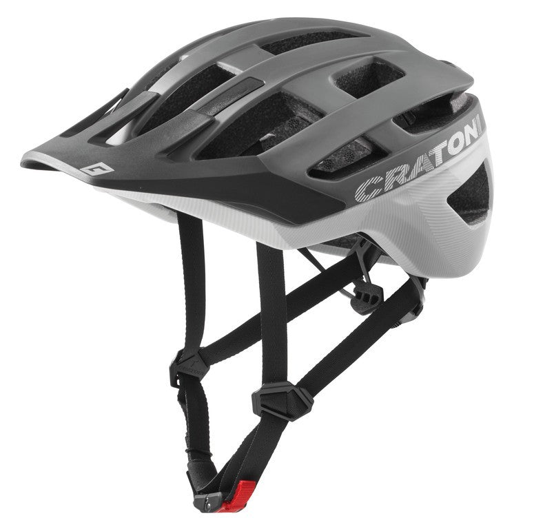 Cratoni Fahrradhelm AllRace (MTB) anthrazit/weiß matt, Gr. S/M (52-57cm)