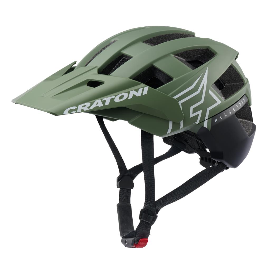 Cratoni Fahrradhelm AllSet Pro (MTB) khaki/schwarz matt, Gr. M/L (58-61cm)
