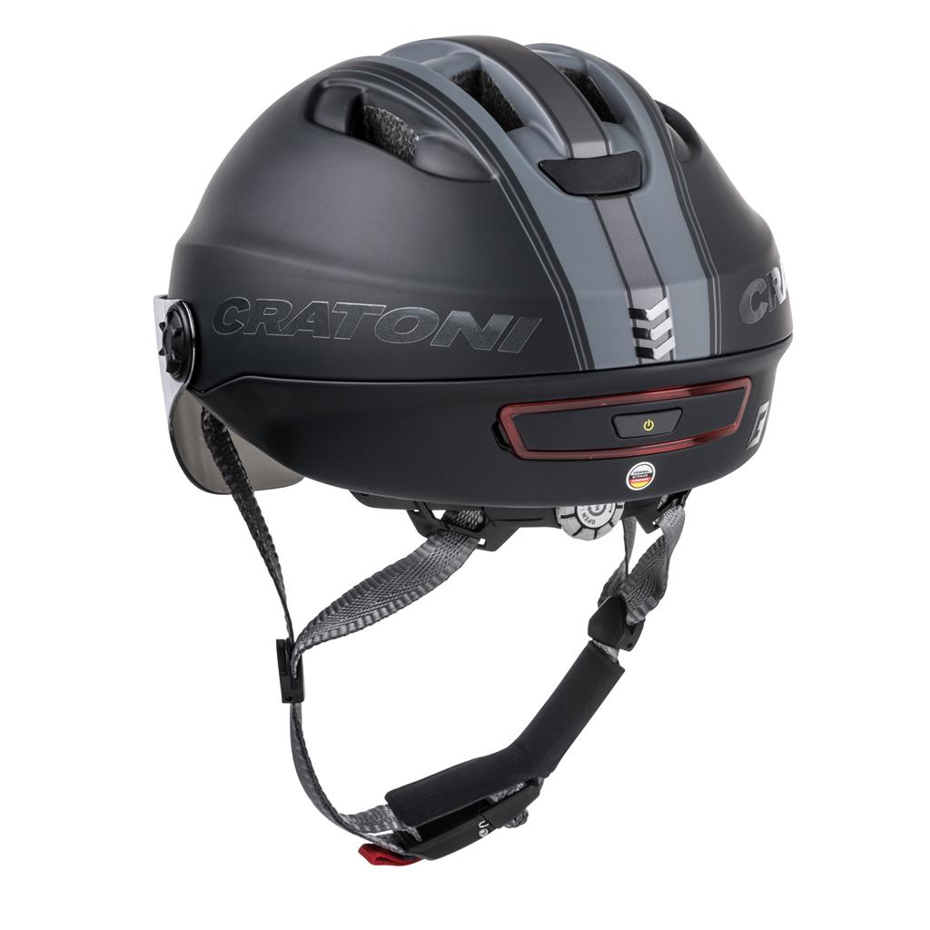Cratoni Fahrradhelm Evo (Pedelec) schwarz/anthrazit matt, Gr.M/L (57-61cm)