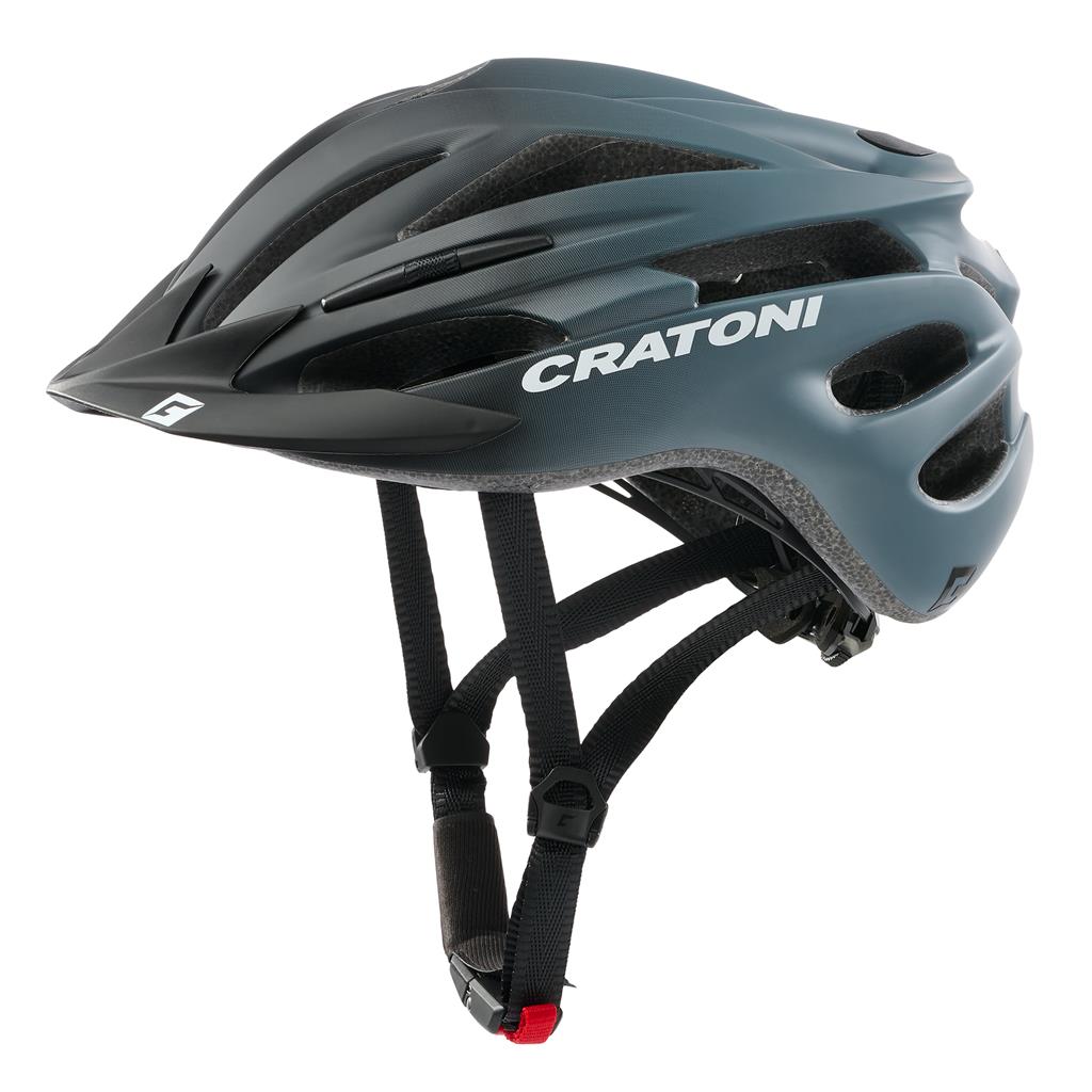 Cratoni Fahrradhelm Pacer Jr. schwarz/grau matt, Gr. S/M (54-58cm)
