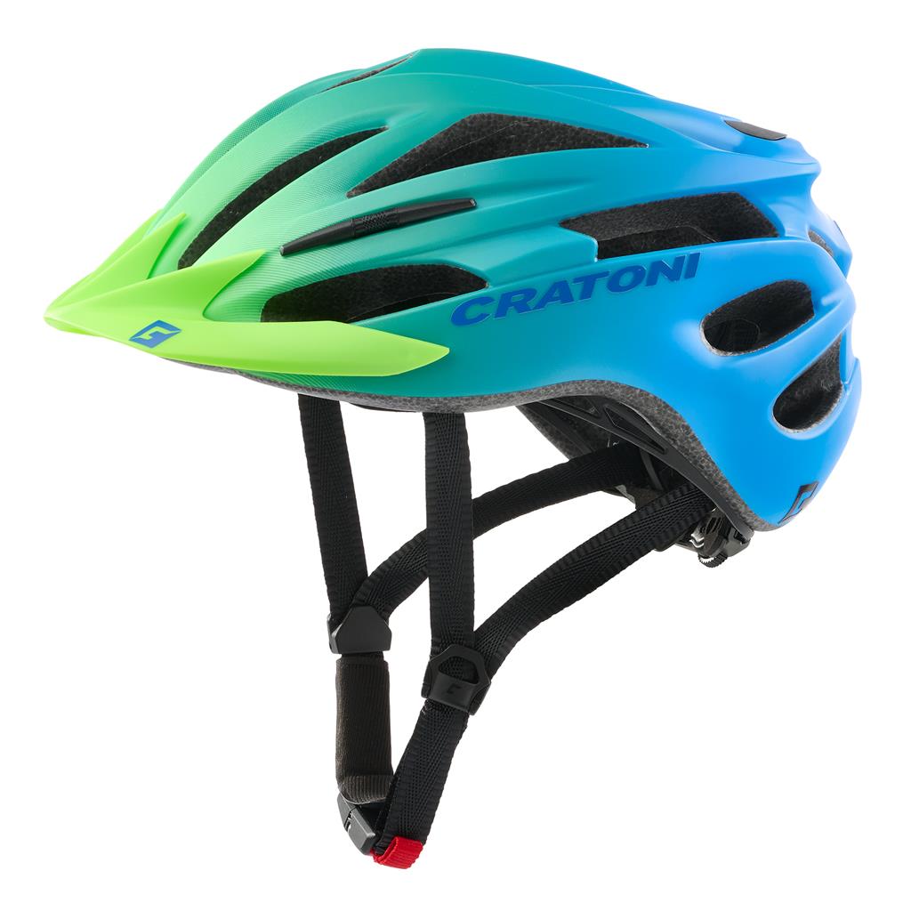 Cratoni Fahrradhelm Pacer Jr. grün/blau matt, Gr. S/M (54-58cm)