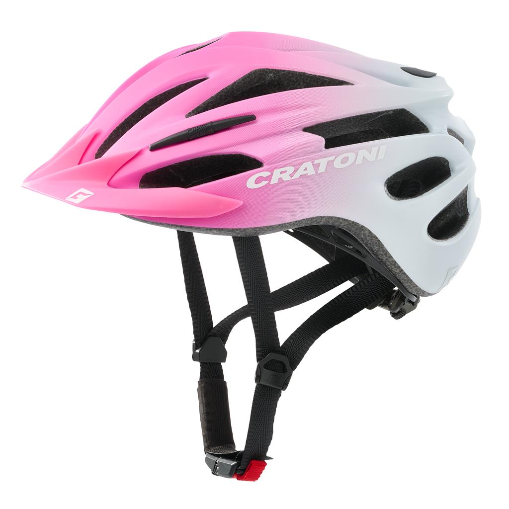 Cratoni Fahrradhelm Pacer Jr. pink/weiß matt, Gr. S/M (54-58cm)