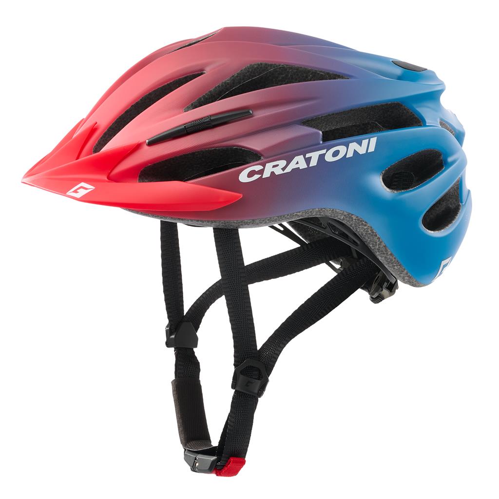 Cratoni Fahrradhelm Pacer Jr. rot/blau matt, Gr. S/M (54-58cm)