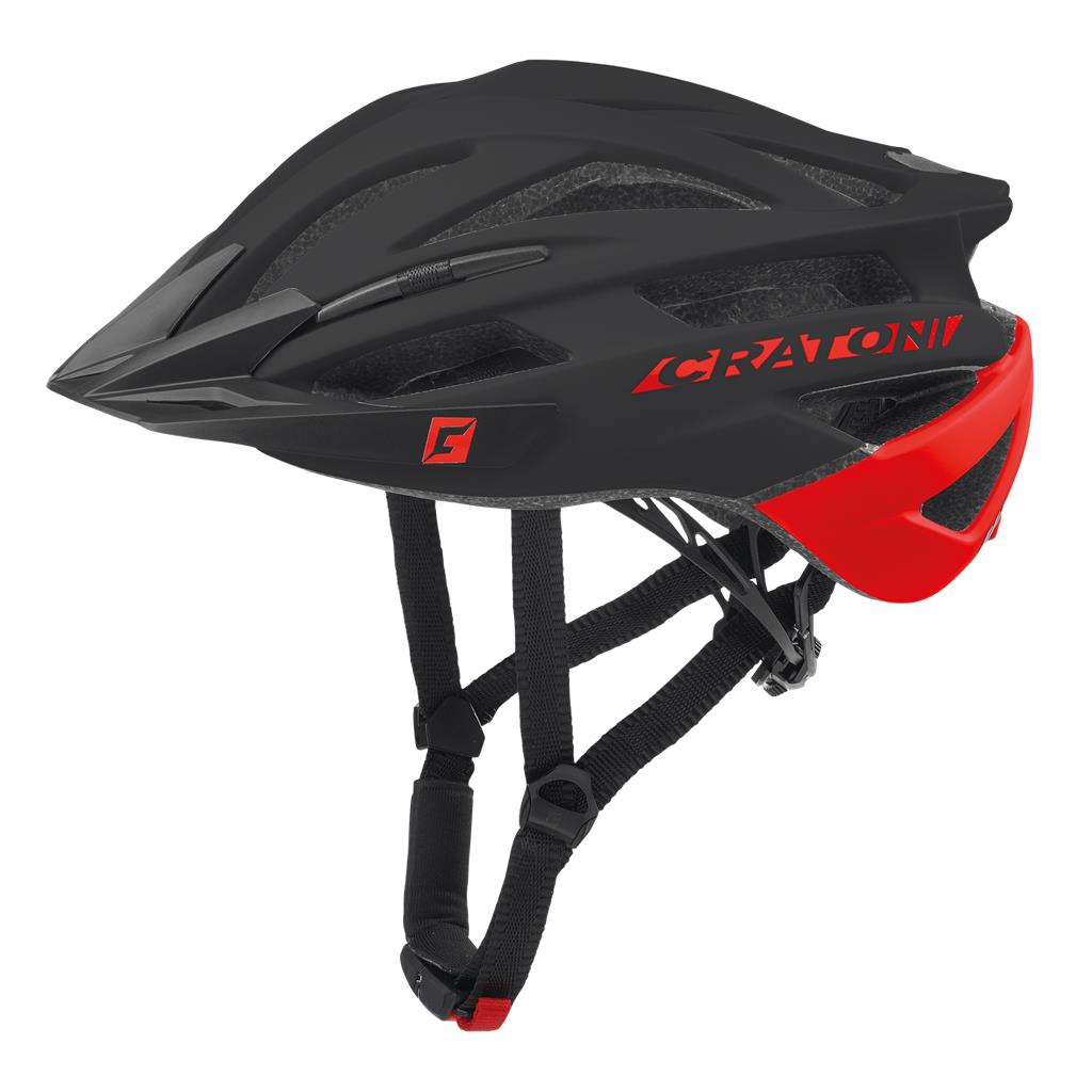 Cratoni Fahrradhelm Agravic (MTB) schwarz/rot matt, Gr. L/XL (58-62cm)