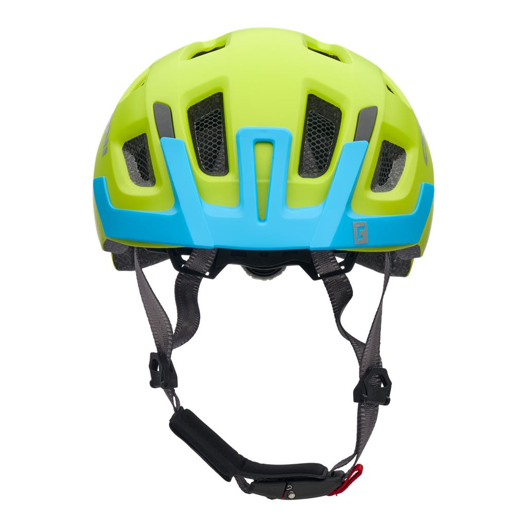 Cratoni Fahrradhelm Maxster Pro (Kid) lime/blau matt, Gr. S/M (51-56cm)