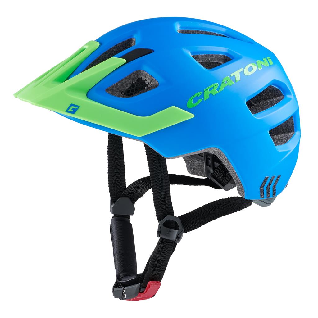 Cratoni Fahrradhelm Maxster Pro (Kid) blau/grün matt, Gr. S/M (51-56cm)