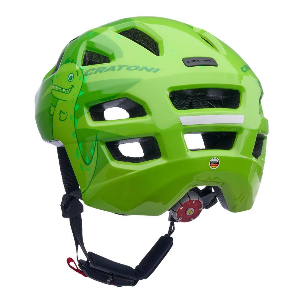 Cratoni Fahrradhelm Maxster (Kid) Dino/grün glanz, Gr. XS/S (46-51cm)