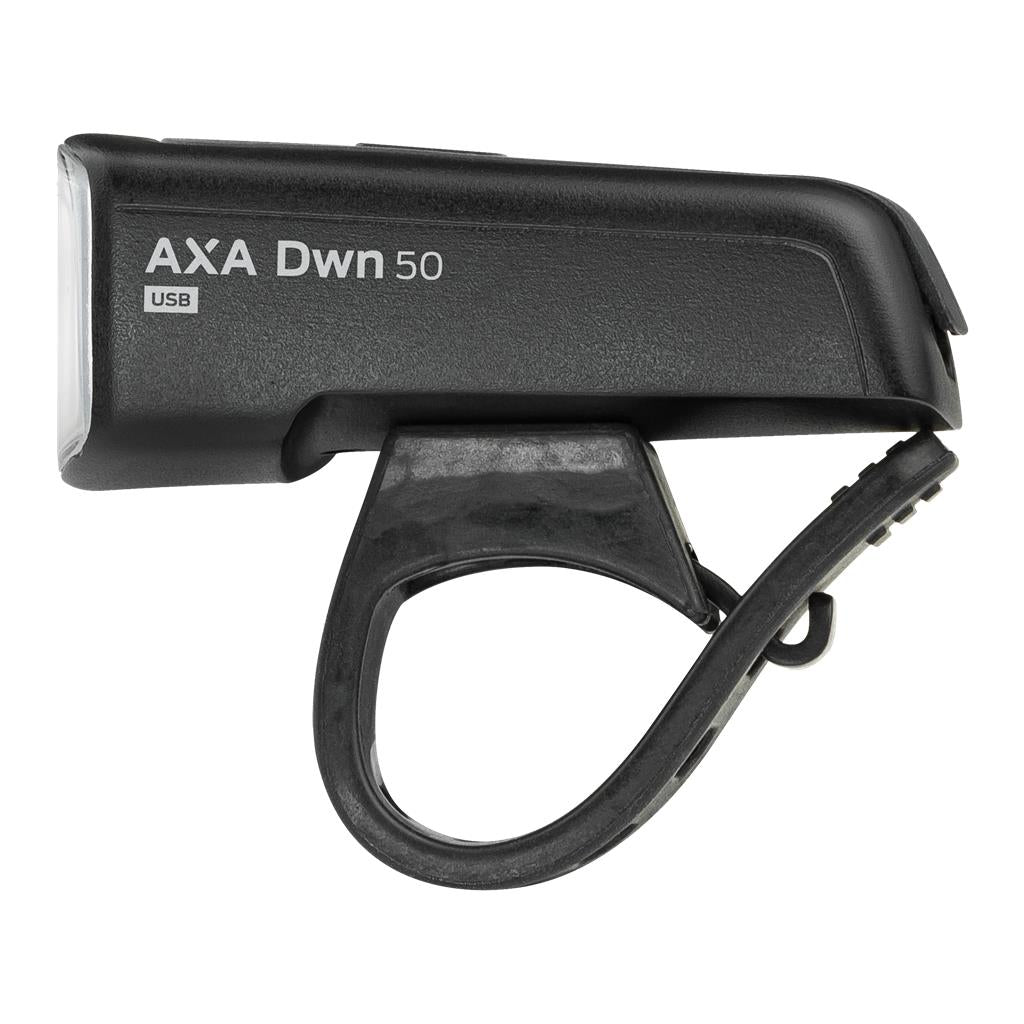 AXA LED-Akkuscheinwerfer AXA Dwn 50 Lux schwarz, inkl. USB Kabel, mit Schalter