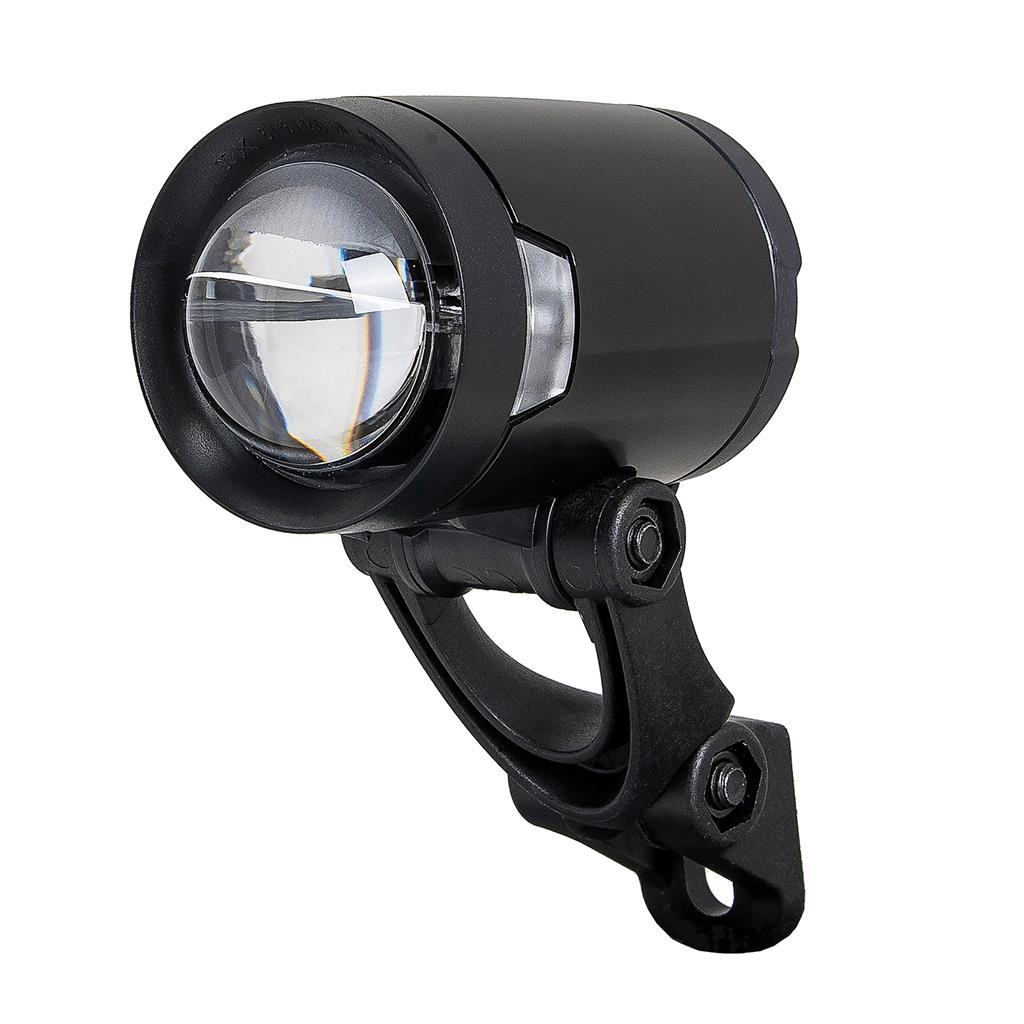 Herrmans Frontscheinwerfer Herrmans H-Black Pro D Dynamo, schwarz, on/off Standlicht