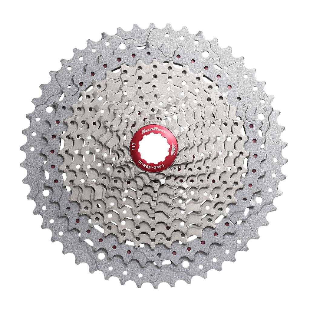 Sunrace Zahnkranz-Kassette SunRace CSMX8 11-fach,11-46 Zähne,metallic