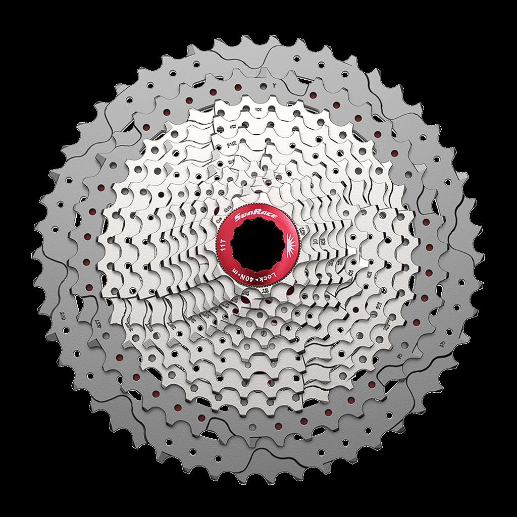 Sunrace Zahnkranz-Kassette SunRace CSMX80 11-fach,11-50 Zähne,metallic