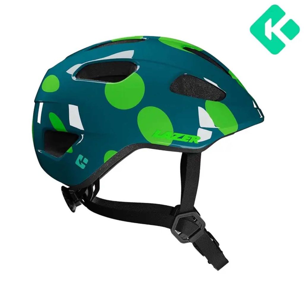 Lazer Helm Nutz 2.0 KinetiCore Kids & Junior Green Dots 50-56 cm