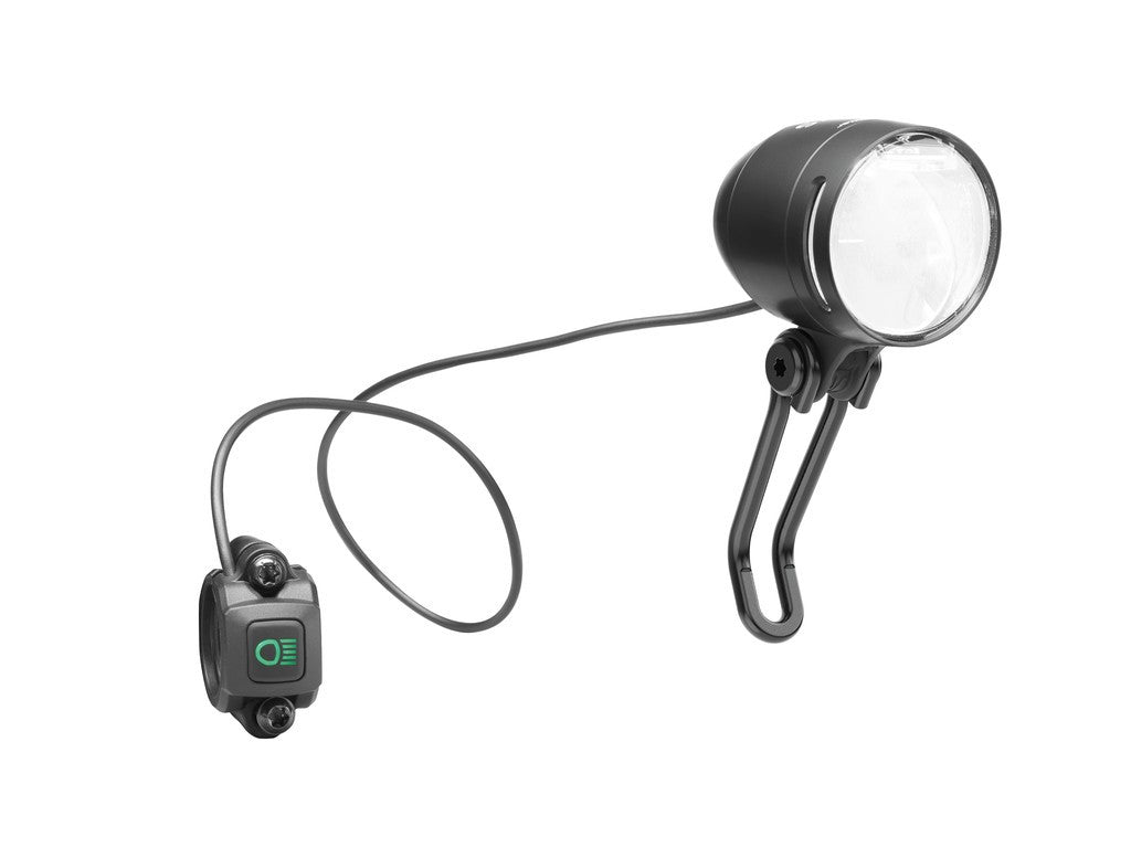 Busch & Müller E-Bike Scheinw. b&m IQ-XS E High Beam 100/150 Lux m. Fernlicht schwarz matt