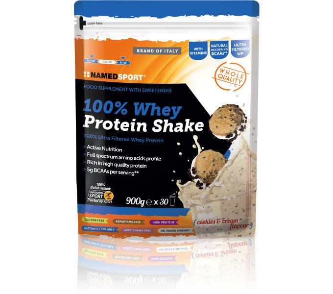 Proteinpulver NAMEDSPORT NAMEDSPOT Proteinpulver 100% WHEY PROTEIN SHAKE Cookies and Cream