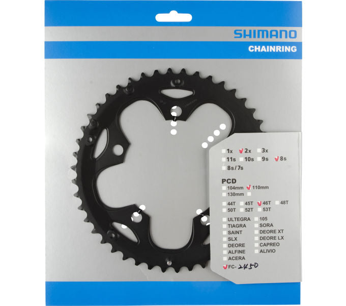 Kettenblatt SHIMANO Kettenblatt CLARIS FC-2450 46 Zähne Schwarz