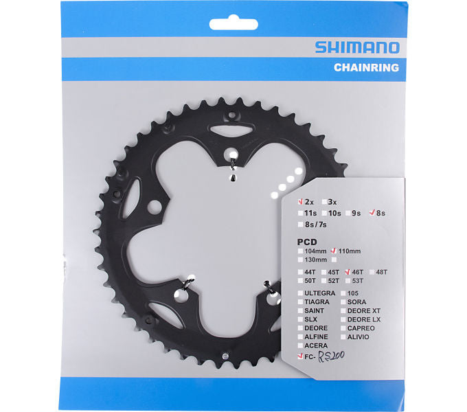 Kettenblatt SHIMANO Kettenblatt FC-RS200 46 Zähne
