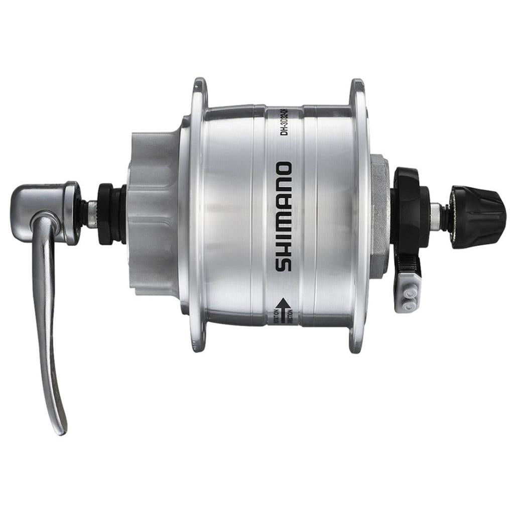 Naben vorne Shimano Nabendynamo 3D32 36L 6L Qr Sil