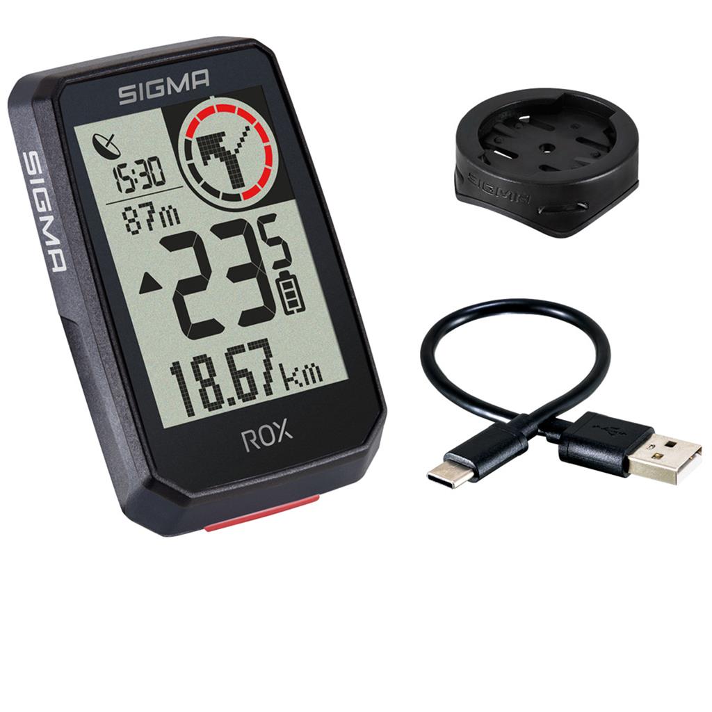 Kabellos Sigma Tacho ROX 20 schwarz Top Mount Set