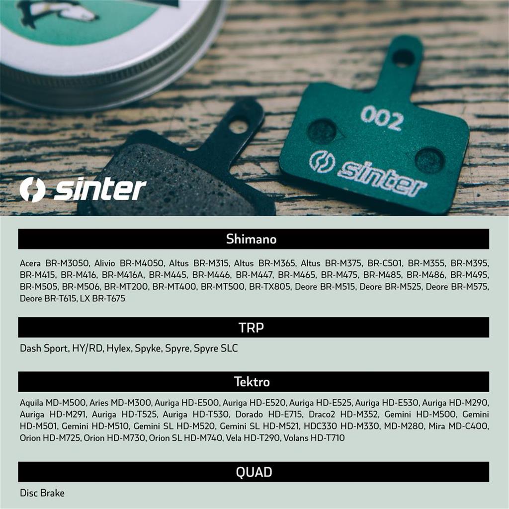 Disc Beläge Race handelsverpackt SINTER Bremsbelag grün Shimano Typ B (B01SB03S)