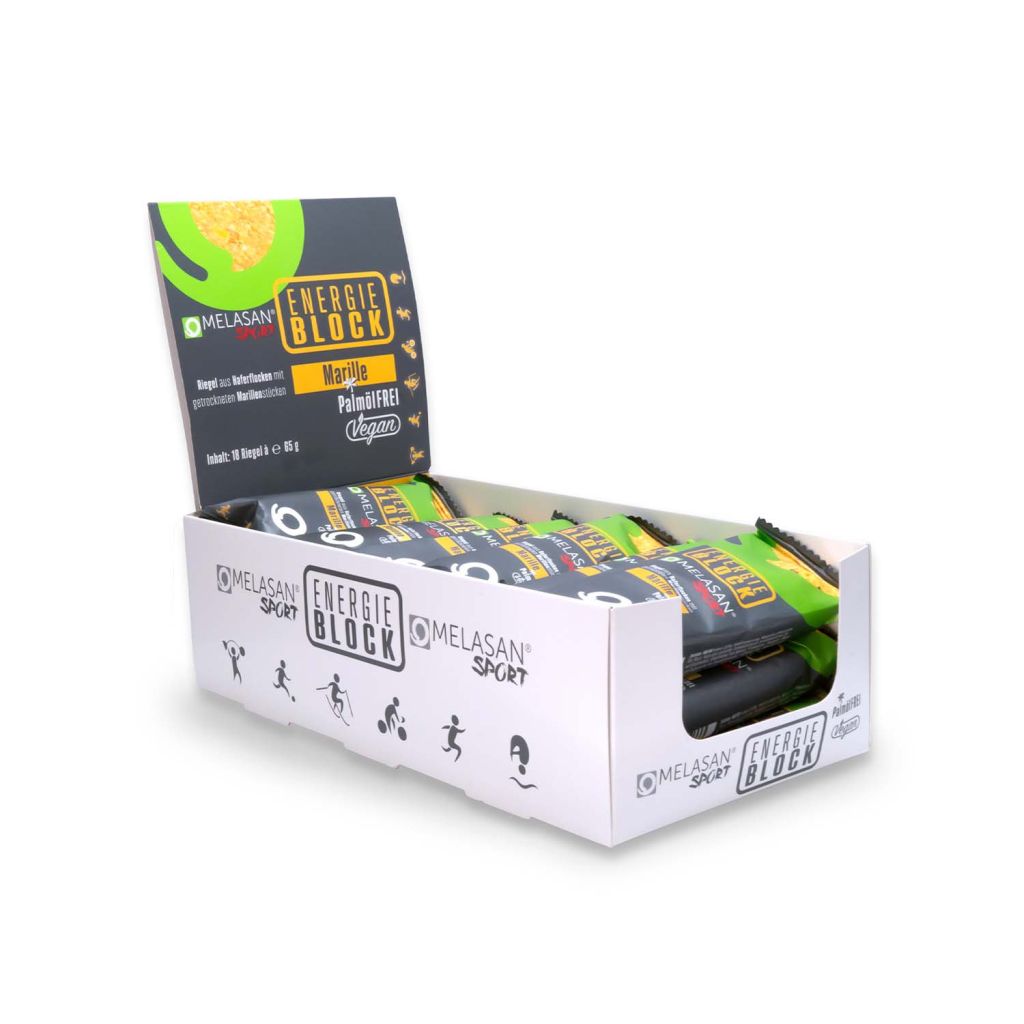 Melasan Energieblock Marille 18 x Haferflockenriegel