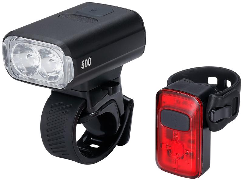 BBB Akku Lichtset NanoStrike 500 Combo BLS-265 inkl. Spark Rücklicht, schwarz