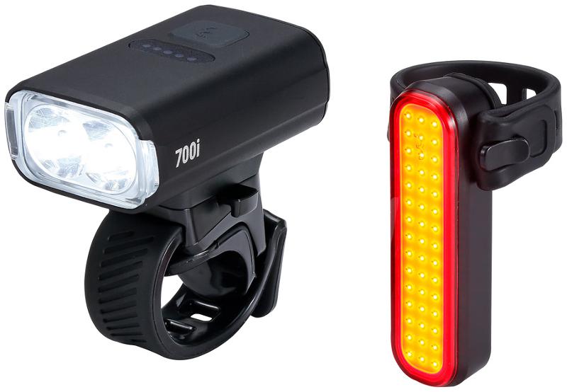 BBB Akku Lichtset NanoStrike 700i Combo BLS-266i inkl. Signal Rücklicht, schwarz