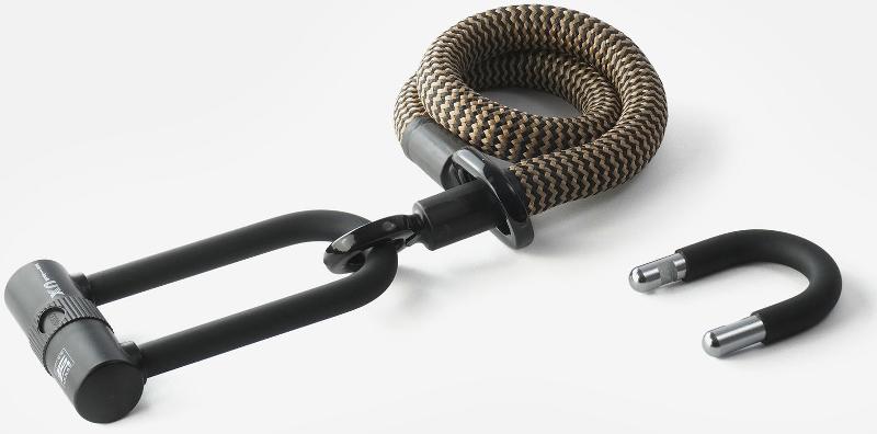 Texlock Bügelschloss mit Textilseil eyelet 80 U/X-lock S wild hemp