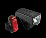 AXA Dwn 70 Front- und Dwn Rücklicht, USB LED-Akku-Beleuchtungsset AXA Dwn Set 70