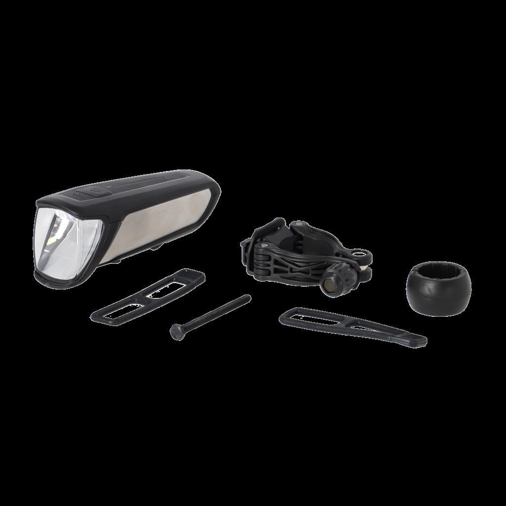 Busch & Müller Core 2/Ixxi, silber, mit Halter LED-Akku-Beleuchtungsset b&m Ixon