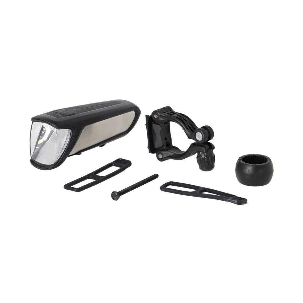 Busch & Müller Core 2/Ixxi,silber,mit Halter+Ladegerät LED-Akku-Beleuchtungsset b&m Ixon