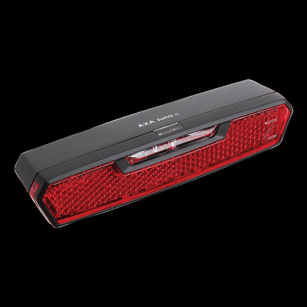 AXA Auto Off, Gepäckträgerbefestigung 80mm LED-Batterie-Rücklicht AXA Juno Battery