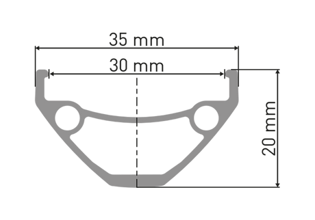 DT Swiss 27,5", sw, 28 Loch, 584-30, VL 6,5mm Felge DT Swiss E 593